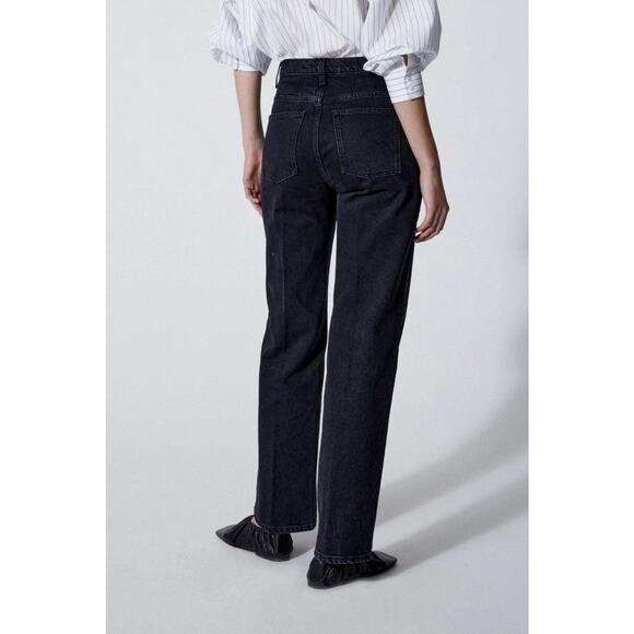 House Of Dagmar Alba High Waist Straight Denim - 36 Washed Black - Picture 5 of 5